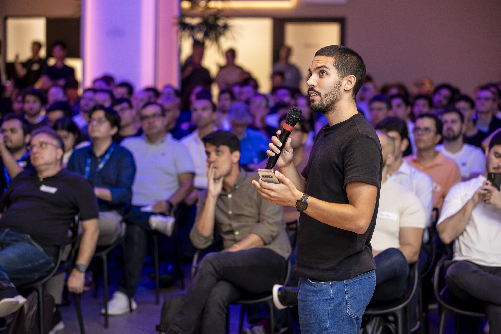 Plateia no evento